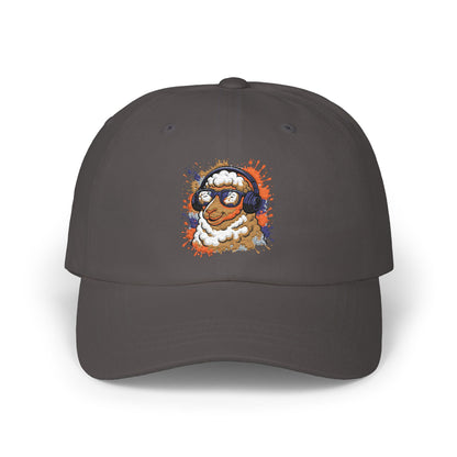 Schaf Cap – Stylische Unisex Basecap mit Kopfhörer-Schaf & buntem Farbspritzer-Design