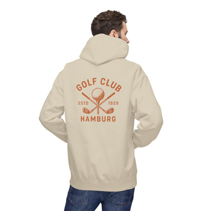 Vintage Golf Club Hamburg Hoodie (Rückenprint) – Retro Kapuzenpullover Estd. 1928 für Herren & Damen
