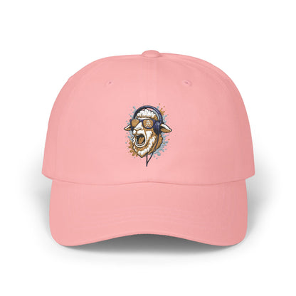 Lustige Schaf Cap – Unisex Basecap mit Kopfhörer-Schaf & Sonnenbrille – Coole Musik Snapback für Tierfreunde & Festival-Fans