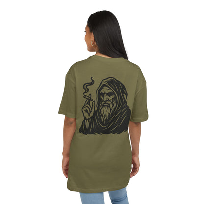 Mystic Wizard T-Shirt (Rückenprint)– Dunkler Magier mit Zigarre Motiv – Gothic Streetwear für Männer & Frauen