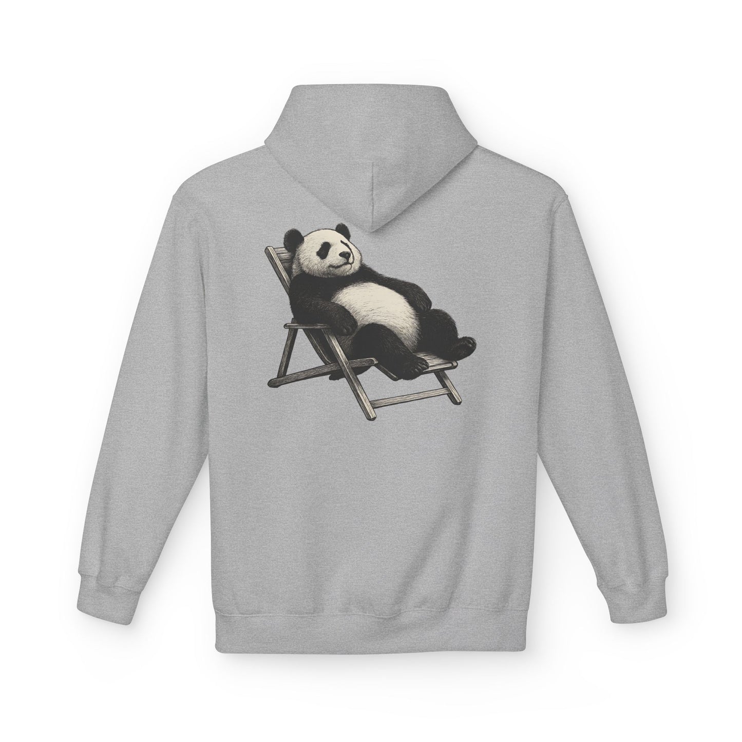 Chillender Panda (Rückenprint) - Unisex Midweight Fleece | Nachhaltige Streetwear mit Komfort & Stil