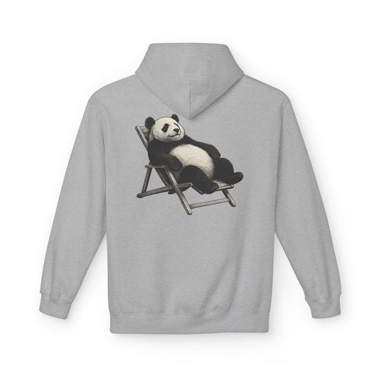 Chillender Panda (Rückenprint) - Unisex Midweight Fleece | Nachhaltige Streetwear mit Komfort & Stil