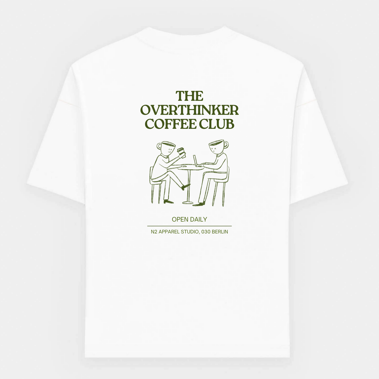 the overthinker coffee club oversized T-Shirt