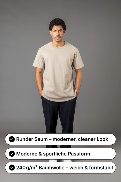 BASIC T-SHIRT RUNDER SAUM T25