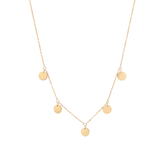 MULTI COIN NECKLACE 18K GOLD PLATED